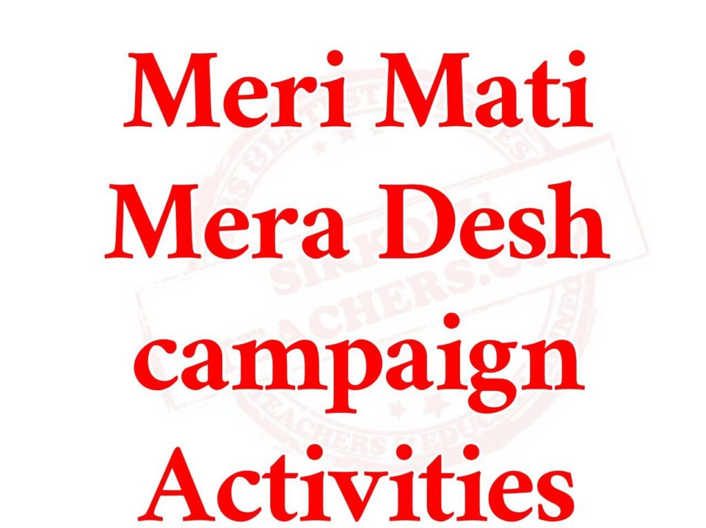Meri Mati Mera Desh campaign – Activities