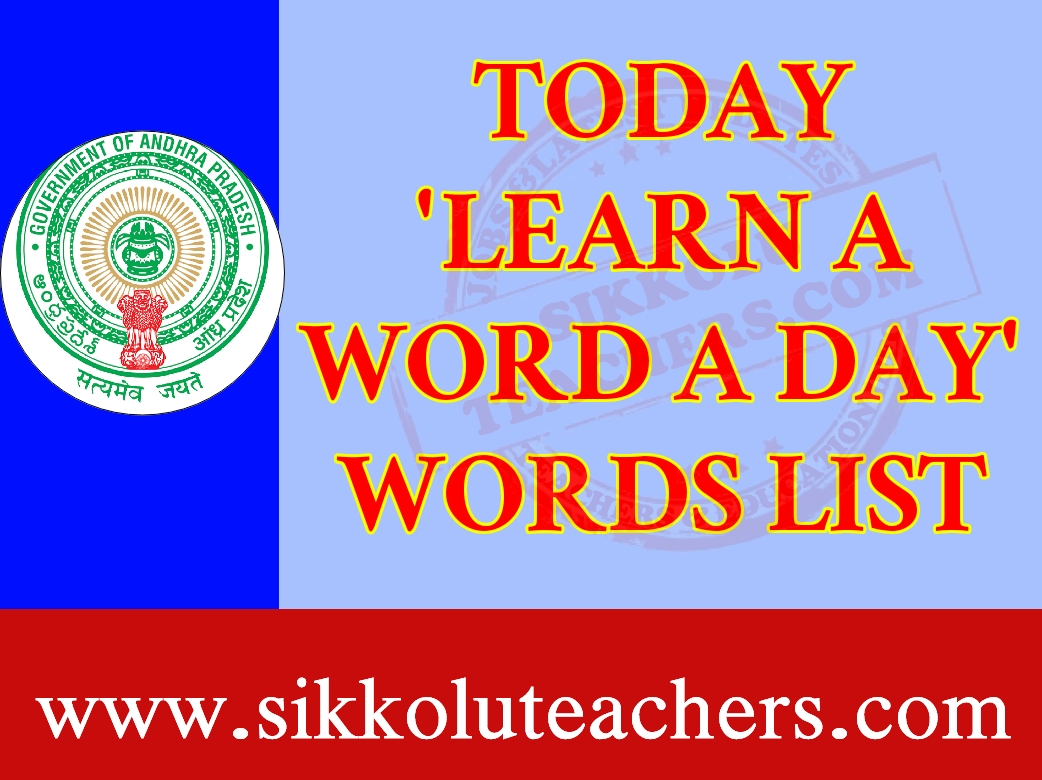 Today Learn A Word A Day Words List For All Levels And Classes 