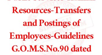 Public Services-Human Resources-Transfers and Postings of Employees-Guidelines G.O.M.S.No.90 dated 12-09-2024